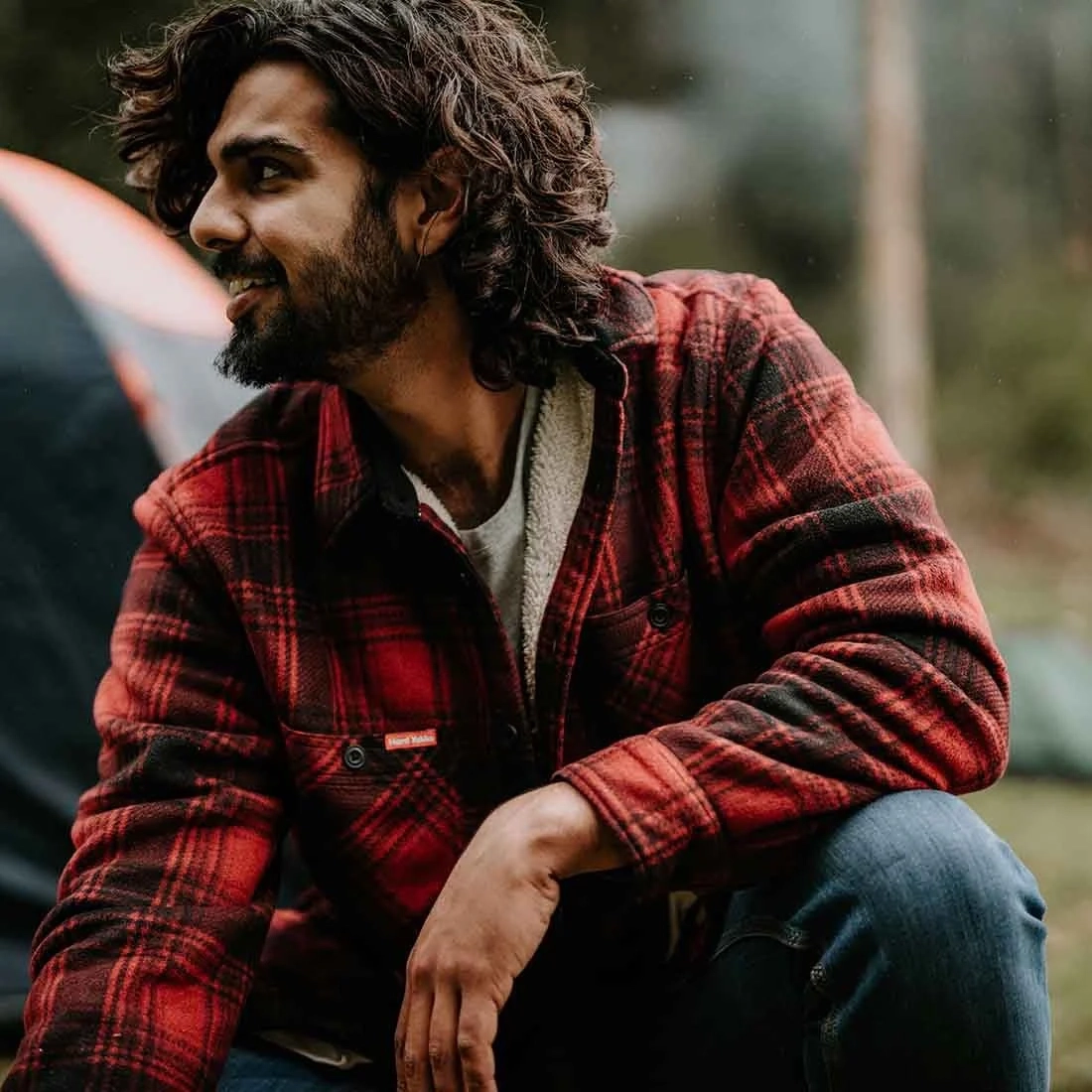 Men's Sherpa Jacket in red - Image 2